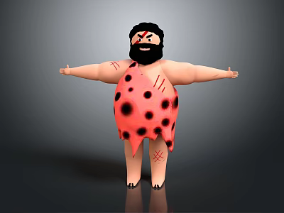 Modern game character primitive man cave man 3d model Modern game character primitive man cave man 3d model