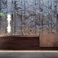 Modern Front Desk Reception 3d model