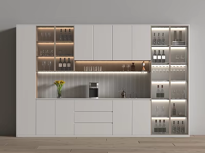 Modern Wine Cabinet 3d model