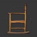 Classic Wooden Rocking Chair With Woven Seat And Armrests In Light Wood Tone