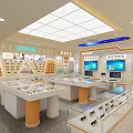 Optical Store Interior With Display Shelves Glass Counters and Eyewear Products