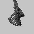 Detailed Anatomical Skeleton With Vertebrae And Ribs On Dark Background
