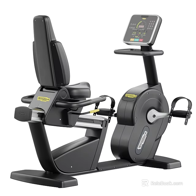 Recumbent Exercise Bike With Digital Display Ergonomic Seat And Stable Frame For Home Gym 3d model 