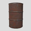Industrial Rusty Metal Barrel Designed For Heavy Duty Storage Purposes