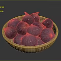 Fresh Ripe Figs in Wooden Bowl Healthy Organic Fruits on Dark Background