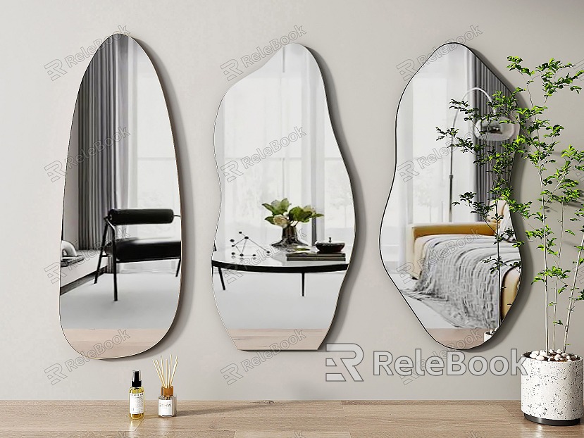 Modern mirror fitting mirror full-length mirror mirror hanging mirror model