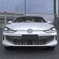 White Volkswagen Sedan With Modern Exterior Design Front Grille Sleek Headlights And Alloy Wheels