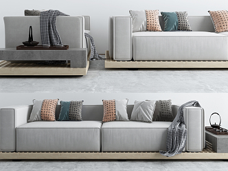 modern double sofa 3d model