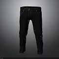 Black Slim Fit Jeans With Belt Loops Pockets And Seam Details For Casual Wear