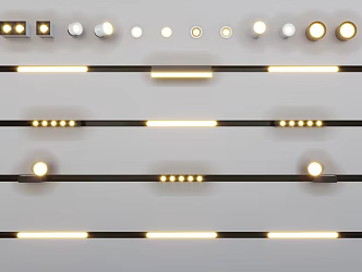 Modern spotlight downlight spotlight magnetic attraction lamp 3d model