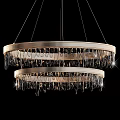 Modern Crystal Chandeliers With Geometric Frames And Hanging Crystal Elements 3d model