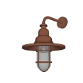 Brass Vintage Wall Lamp With Transparent Glass Shade Mounted On White Wall For Home Decor