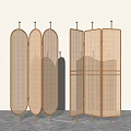 New Chinese-style screen partition 3d model