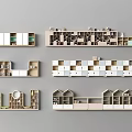 Modern Modular Bookcase Designs With Open Shelves And Various Storage Units 3d model