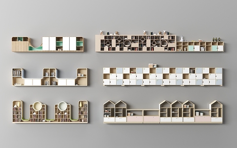 Kindergarten Bookshelf 3d model