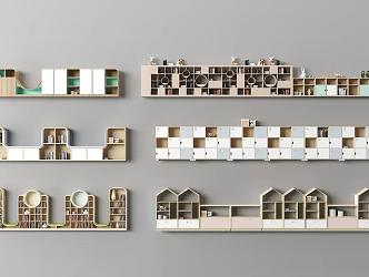 Kindergarten Bookshelf 3d model