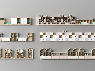 Kindergarten Bookshelf 3d model