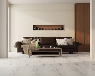 Modern three-seat sofa 3d model