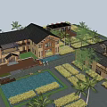 Luxury Villa Architecture With Tropical Garden Palm Trees And Swimming Pool