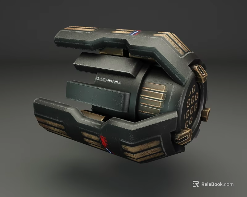 Mechanical Security Device Featuring Metal Structure Digital Display And Control Buttons 3d model