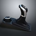 Automotive Gear Shift Lever With Black Silver Finish And Control Knob In Interior