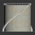 Cylindrical Industrial Tank With Spiral Staircase Top Platform Railing And Base