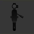 Black Modern Sniper Rifle With Tactical Scope And Long Barrel Design