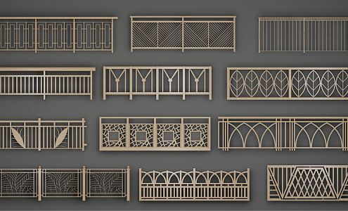 Modern guardrail 3d model