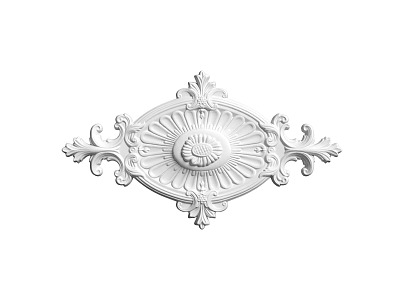 European-style lamp panel gypsum component carved 3d model