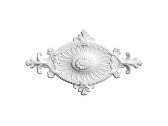 European-style lamp panel gypsum component carved 3d model