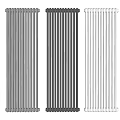 Sleek Modern Vertical Radiators in Black and Silver for Home Heating Systems