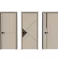 Modern swing door single door 3d model