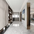 Modern Living and Dining Area With Sofa Armchair Coffee Table Chandelier And Decorative Painting