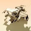 Futuristic Sci Fi Spaceship Model With Detailed Engines Cockpit And Mechanical Structure