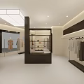 Modern Clothing Store Front With Glass Doors Window Display Mannequins And Fashion Outfits