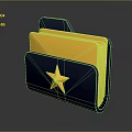 Practical Blue Folder With Gold Envelopes And Star Design For Daily Life Use