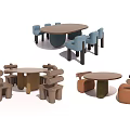 Modern Colorful Round Children's Table With Matching Chairs For Kids Room