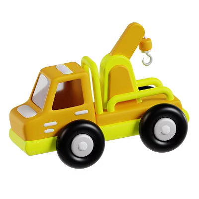 Modern toy car crane cartoon crane 3d model