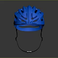 Blue Cycling Helmet with Ventilated Design Adjustable Straps and Lightweight Construction