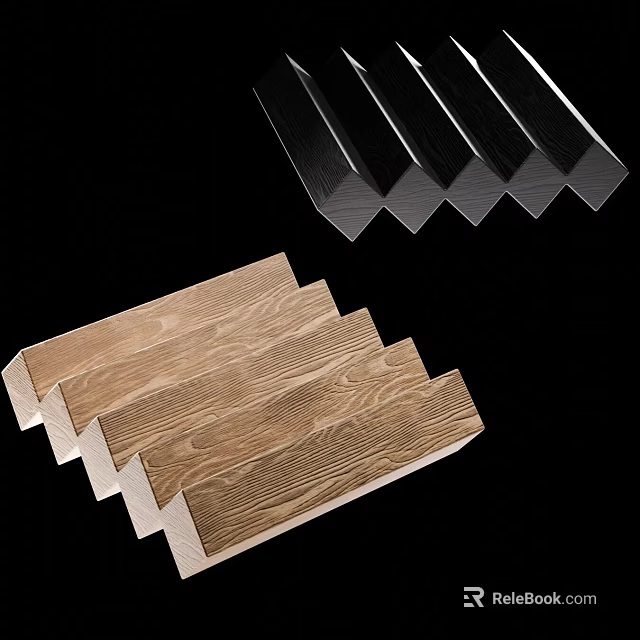Modern Bathroom Vanity Frame With Wooden Texture And Metal Support Structure 3d model 