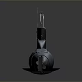 Sleek Black Military Submarine Design As Modern Underwater Water Transport Vehicle