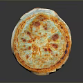 Tasty Cheesy Pizza With Golden Crust Melted Cheese And Fresh Tomato Sauce