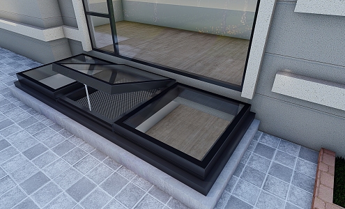 Skylight hanging over the lighting well 3d model