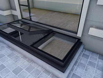 Skylight hanging over the lighting well 3d model