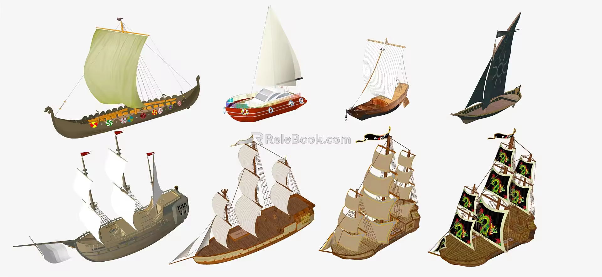 Modern Sailing 3d model