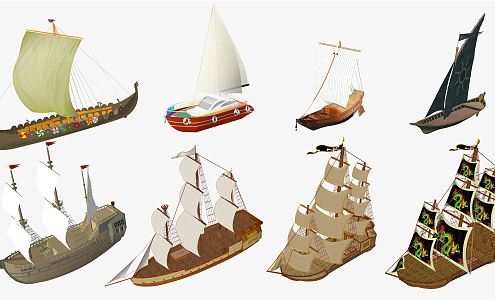 Modern Sailing 3d model