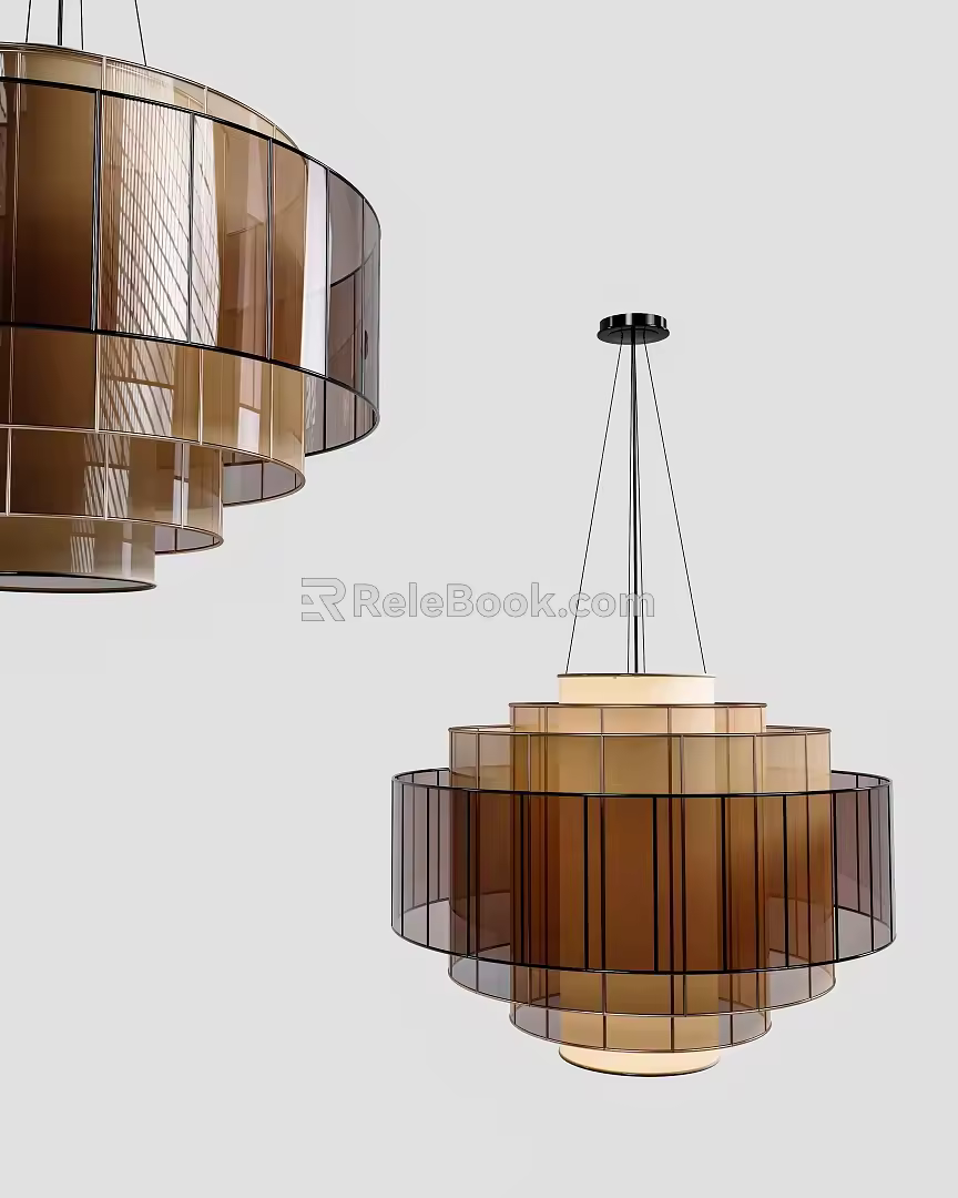 Modern chandelier 3d model