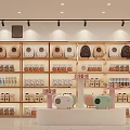 Elegant Modern Shopping Mall Pastry Store With Display Cases And Warm Lighting Design