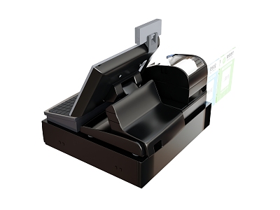 Cash register clearing machine 3d model