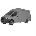 Gray Commercial Van Exterior Design With Multiple Angle Views And Sleek Body
